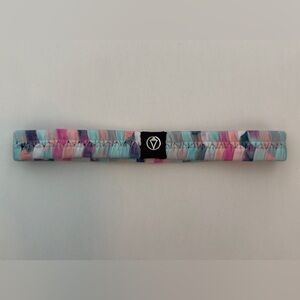 Pink and Blue Striped Hair Accessory with lululemon athletica Logo